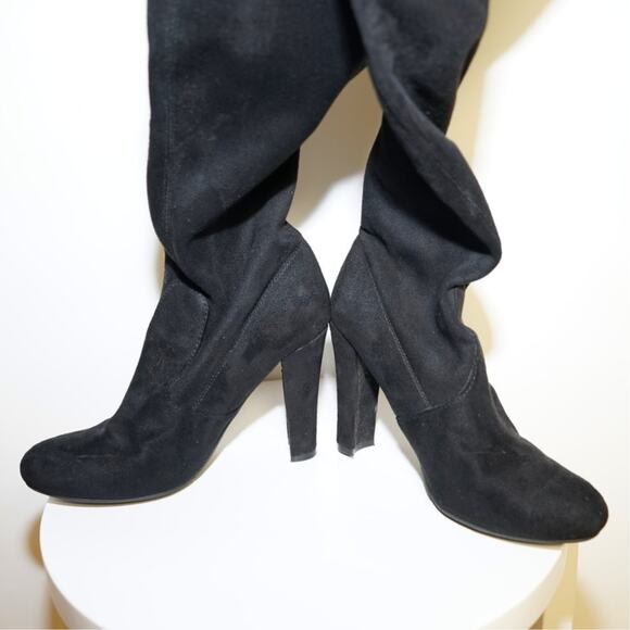 Steve Madden - Gorgeous Over The Knee Boots in Black Suede / Size - Picture 9 of 10